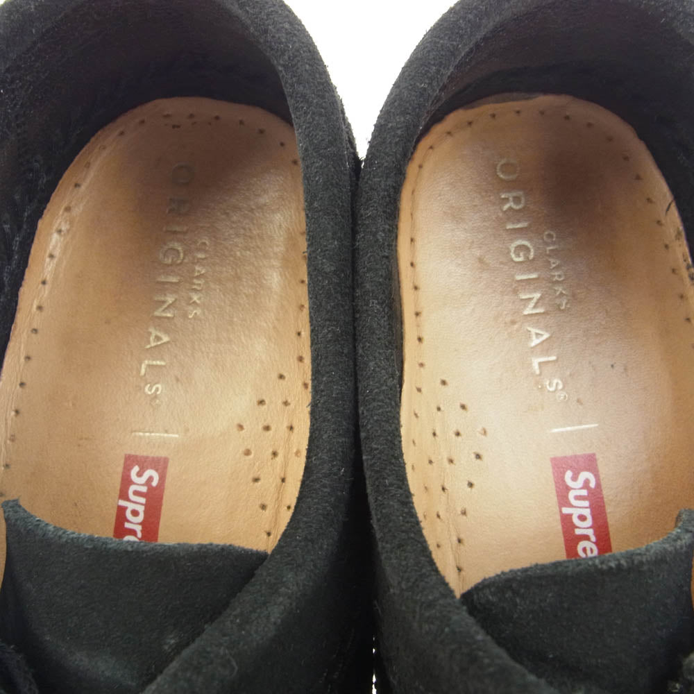 Supreme シュプリーム 18SS × Clarks WEAVER ワラビー スエード シューズ　 　 ブラック系 25cm【中古】