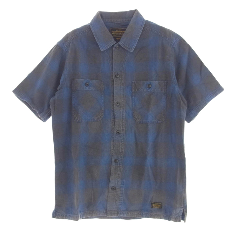 NEIGHBORHOOD ネイバーフッド 15SS 151ARNH-SHM04 B&C/C-SHIRT チェック コットン シャツ ブルー系 M【中古】