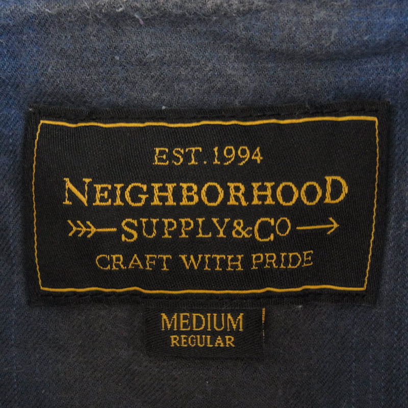 NEIGHBORHOOD ネイバーフッド 15SS 151ARNH-SHM04 B&C/C-SHIRT チェック コットン シャツ ブルー系 M【中古】