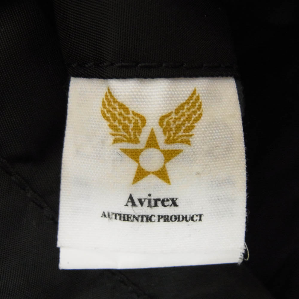 AVIREX アヴィレックス 6102115 MA-1 ナイロン フライト ジャケット ブルゾン ブラック系 M【中古】