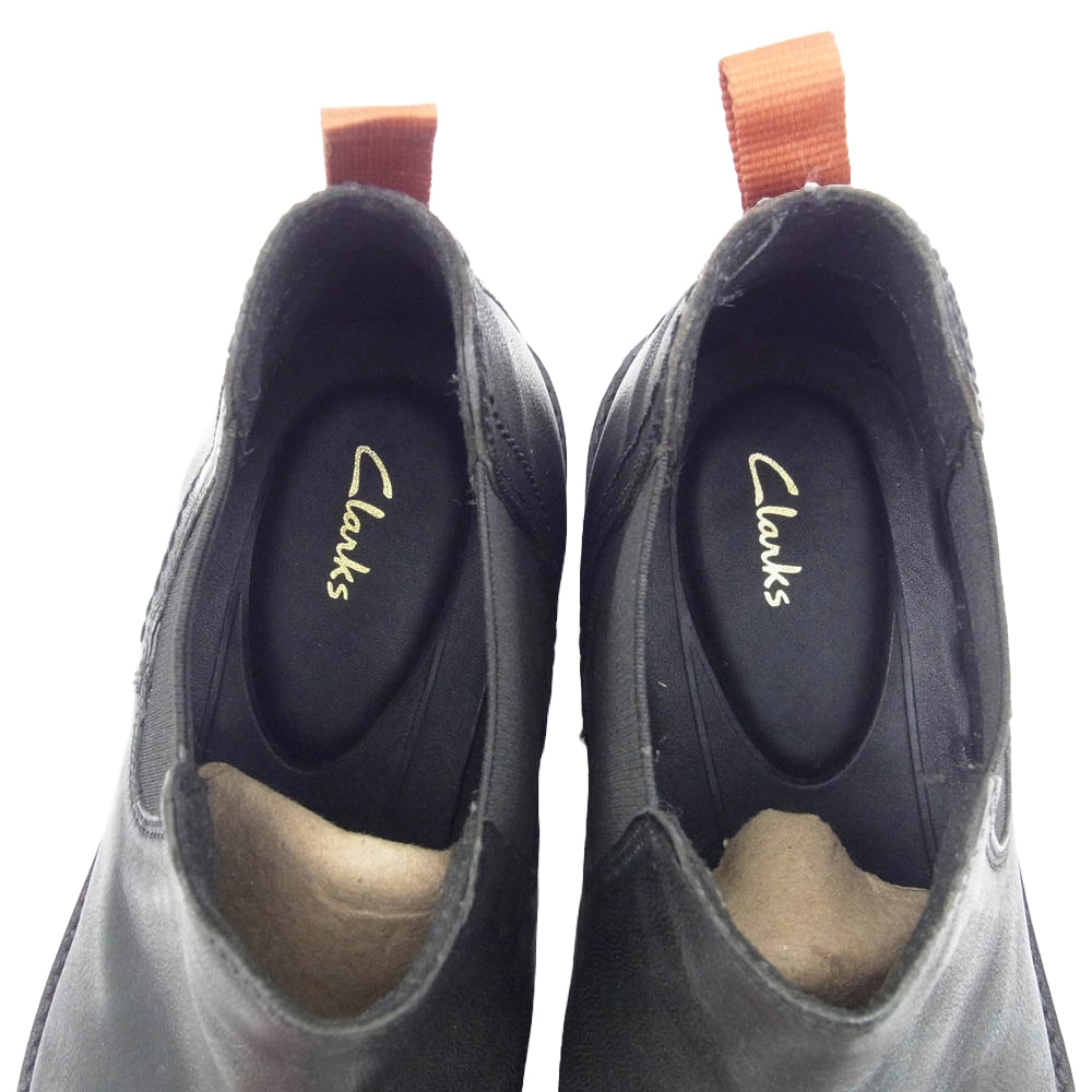 Clarks クラークス 261734177075 ATTICUS LT TOP アティカス トップ サイドゴア ブーツ ブラック系 26cm【中古】