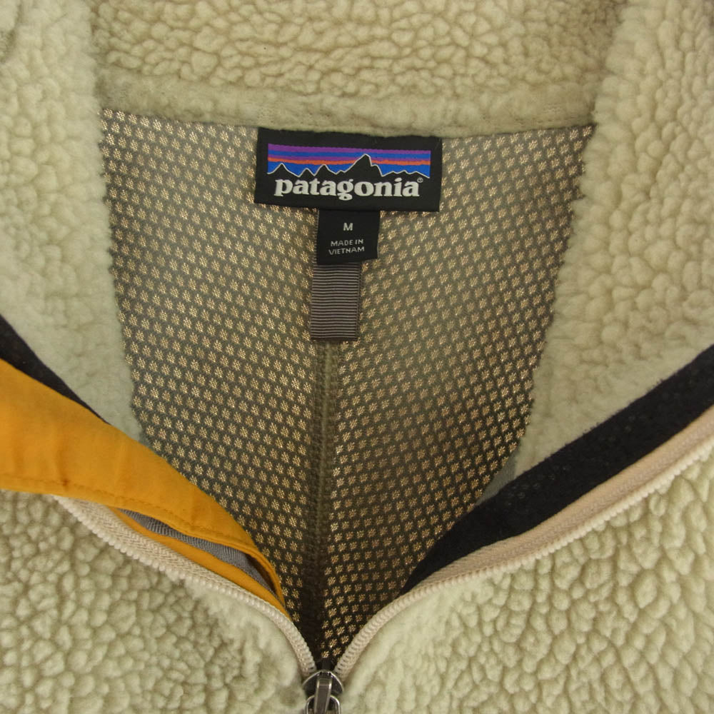 patagonia パタゴニア 23056FA19 CLASSIC RETRO X JACKET クラシック レトロX フリース ジャケット ボア オフホワイト系 イエロー系 M【中古】