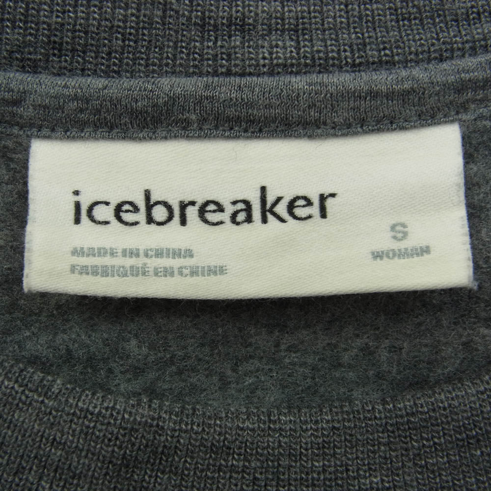 アイスブレーカー IAW52002 W REAL FLEECE LS CREWE リアルフリース ロングスリーブ クルー ネック スウェット グレー系 S【中古】