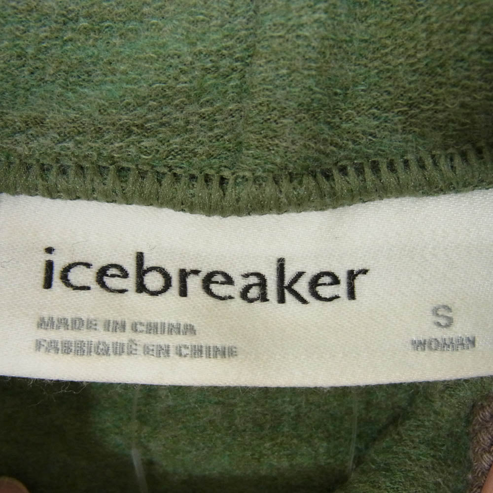 アイスブレーカー IAW52001 U REAL FLEECE PULLOVER. U リアル フリース プルオーバー パーカー グリーン系 S【中古】