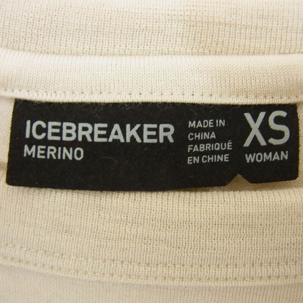 アイスブレーカー ITW61972 W NATURE DYED LS CREWE ネイチャーダイド ロングスリーブ クルー Tシャツ ベージュ系 XS【中古】