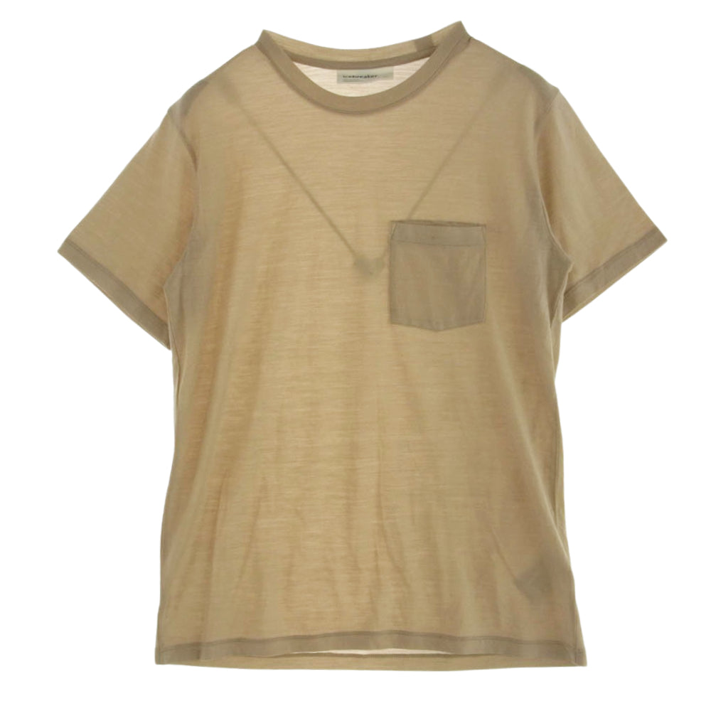 アイスブレーカー IT22171 M 150 SS POCKET CREWE 150 ショートスリーブ ポケット クルー Tシャツ ベージュ系 XS【中古】
