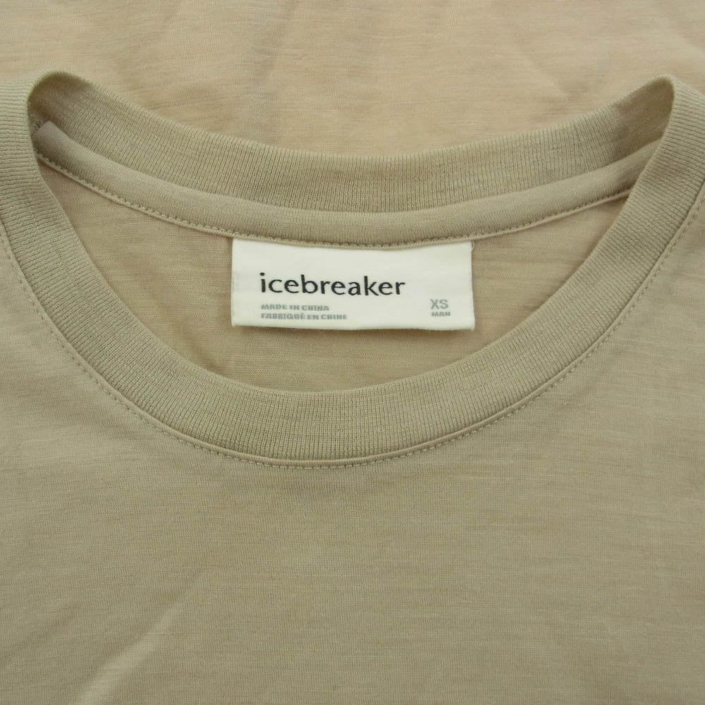 アイスブレーカー IT22171 M 150 SS POCKET CREWE 150 ショートスリーブ ポケット クルー Tシャツ ベージュ系 XS【中古】