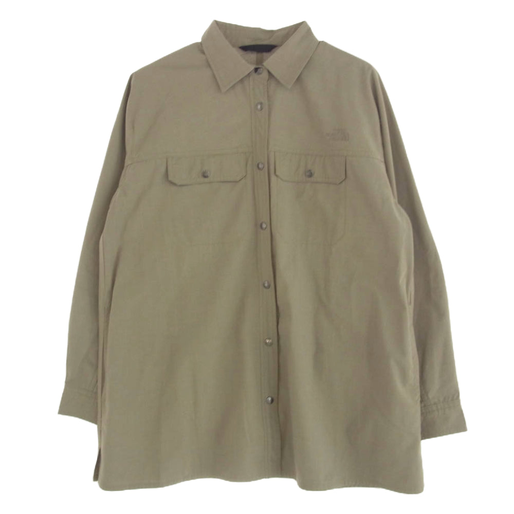THE NORTH FACE ノースフェイス NRW12330 Firefly Light SHIRT ファイヤーフライ ライト 長袖 シャツ ベージュ系 L【中古】