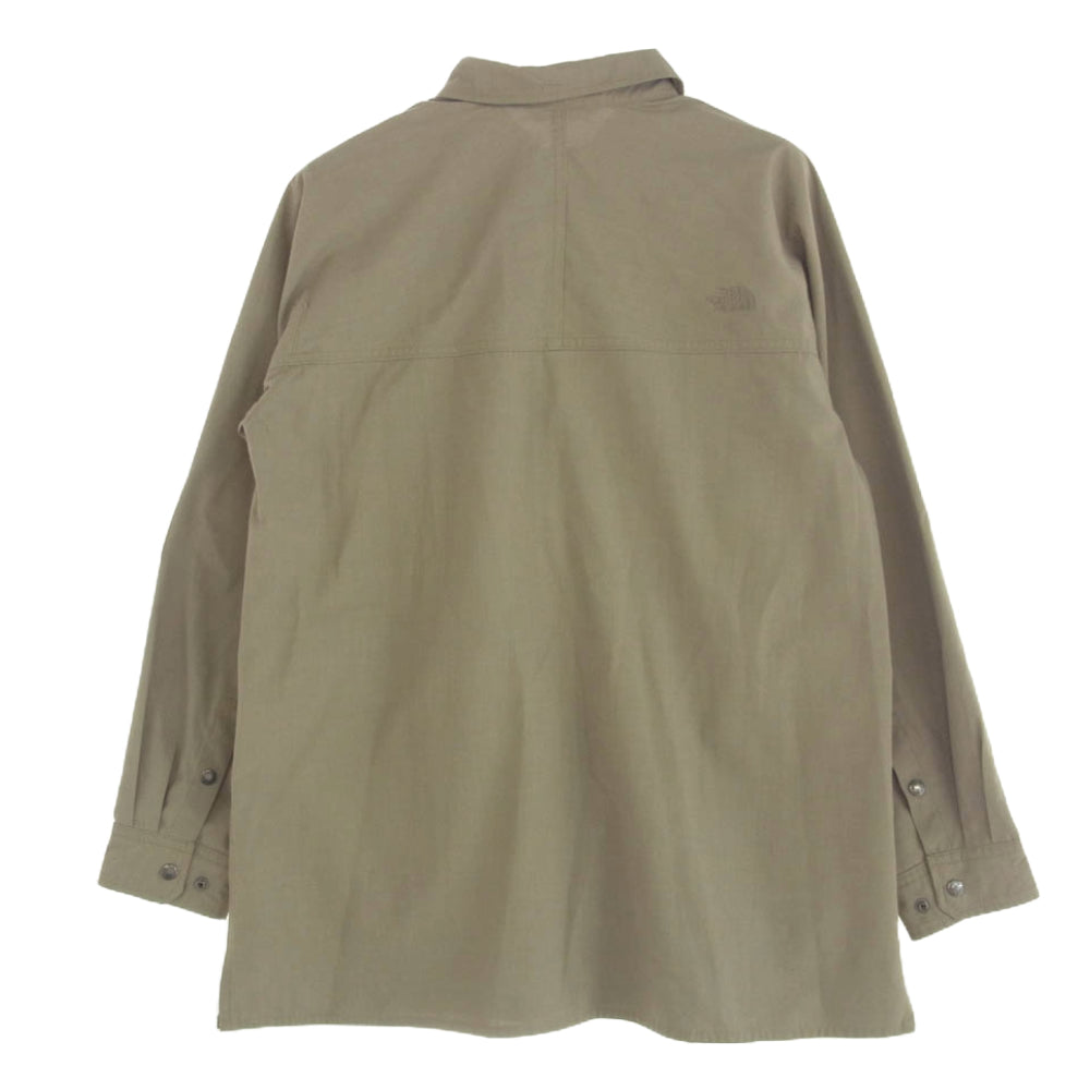 THE NORTH FACE ノースフェイス NRW12330 Firefly Light SHIRT ファイヤーフライ ライト 長袖 シャツ ベージュ系 L【中古】