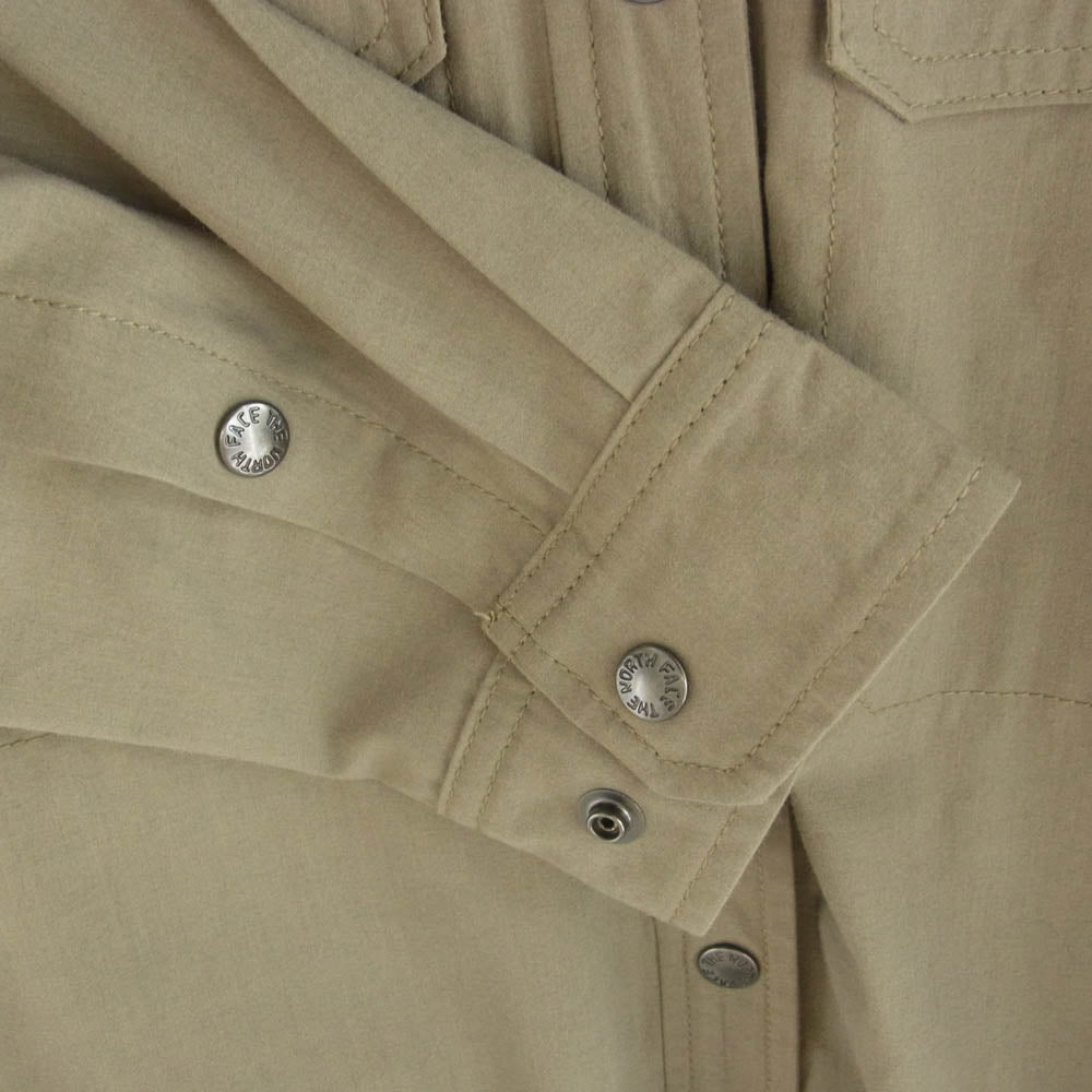 THE NORTH FACE ノースフェイス NRW12330 Firefly Light SHIRT ファイヤーフライ ライト 長袖 シャツ ベージュ系 L【中古】