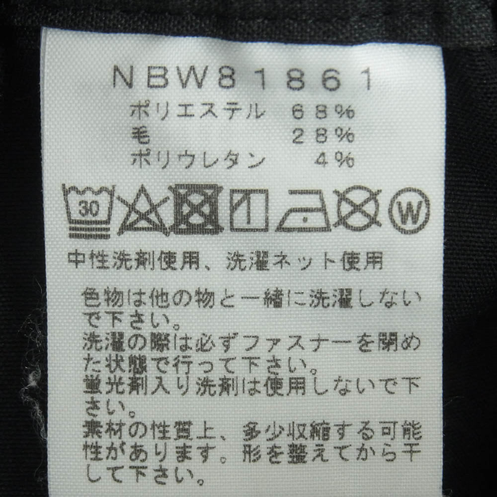 THE NORTH FACE ノースフェイス NBW81861 Coyote Slacks コヨーテ ワイド スラックス トラウザーズ ウール パンツ ダークグレー系 M【中古】