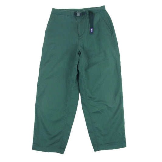 THE NORTH FACE ノースフェイス NT5302N PURPLE LABEL パープルレーベル Stretch Twill Wide Tapered Pants ストレッチ ツイル ワイド テーパード パンツ グリーン系 M【中古】