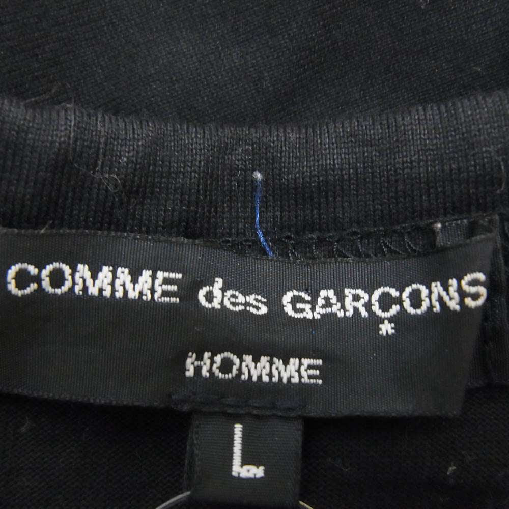 COMME des GARCONS HOMME コムデギャルソンオム AD2017 HA-T008 GDGH プリント Ｔシャツ 半袖 ブラック系 L【中古】