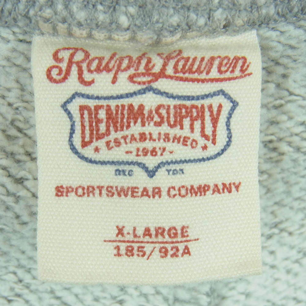 RALPH LAUREN ラルフローレン プリント スウェット ショーツ ショート パンツ コットン 中国製 グレー系 XL【中古】