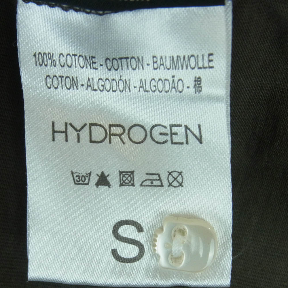 HYDROGEN ハイドロゲン 160611 ヘンリーネック Vネック Ｔシャツ 半袖 カットソー グレー系 164 MILITARY GREEN S【美品】【中古】
