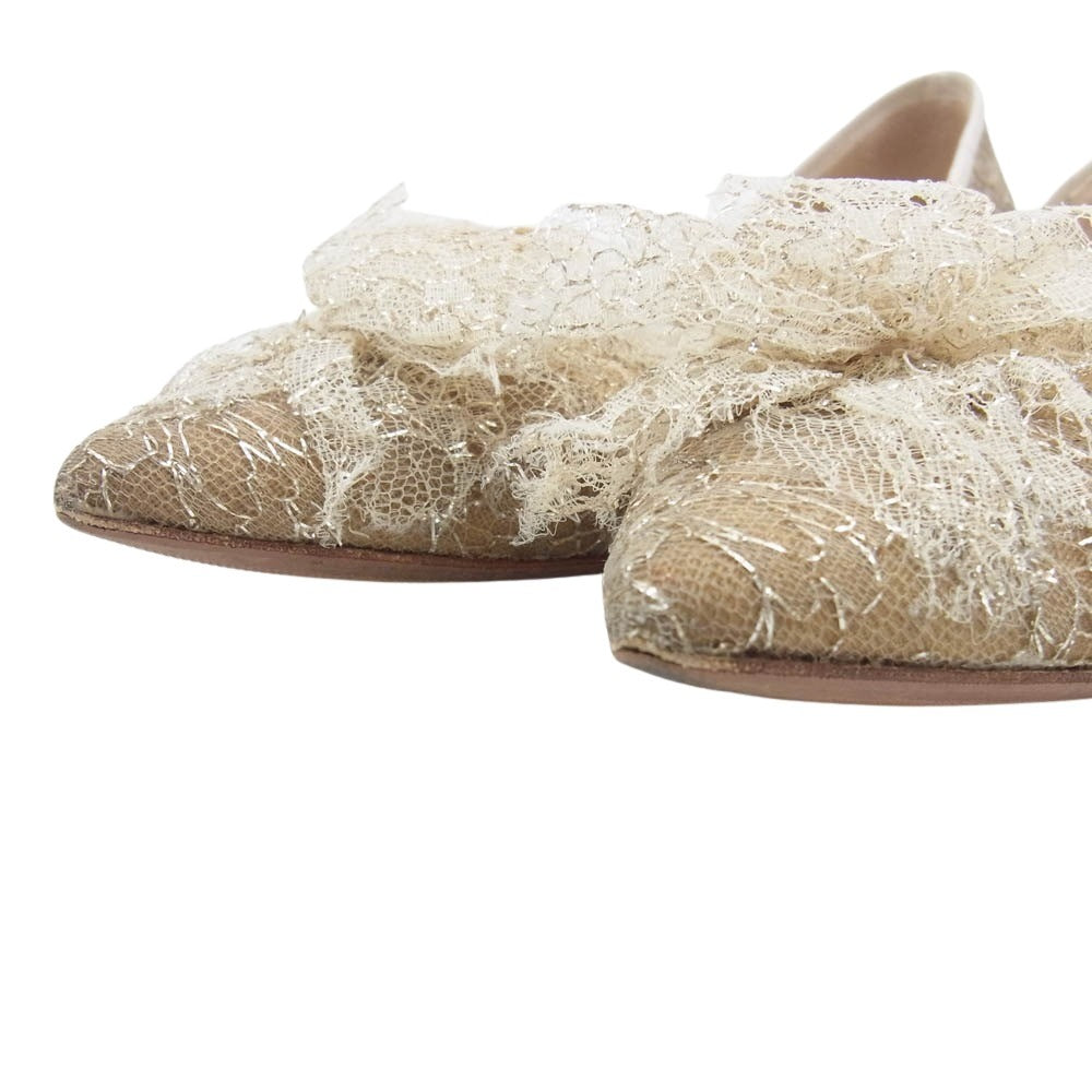 JIMMY CHOO ジミーチュウ レース パンプス ホワイト系 35.5【中古】