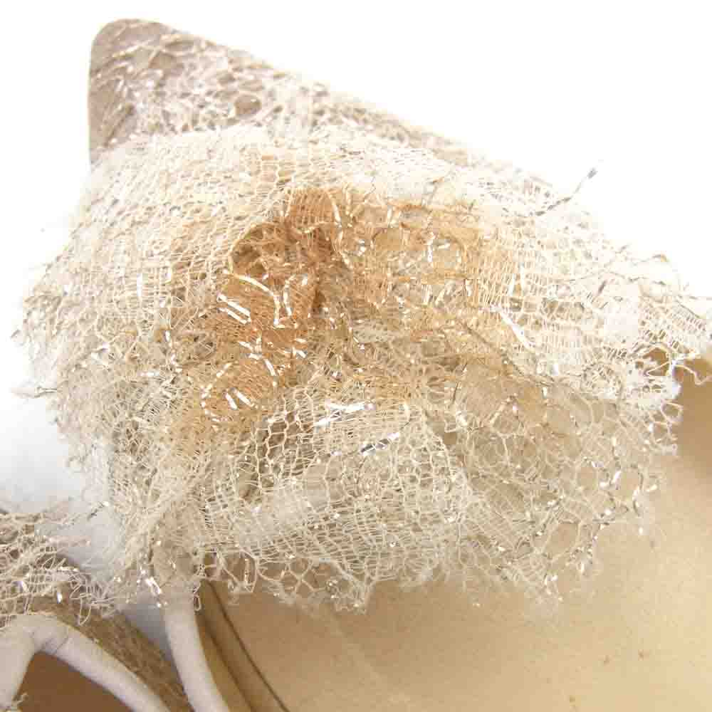JIMMY CHOO ジミーチュウ レース パンプス ホワイト系 35.5【中古】