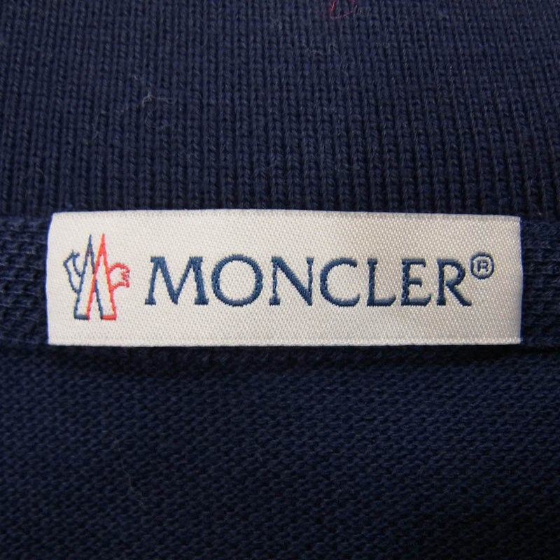 MONCLER モンクレール 17SS C10918318800 84556 ワンポイント アイコンロゴワッペン ポロシャツ 半袖 ネイビー系 S【中古】