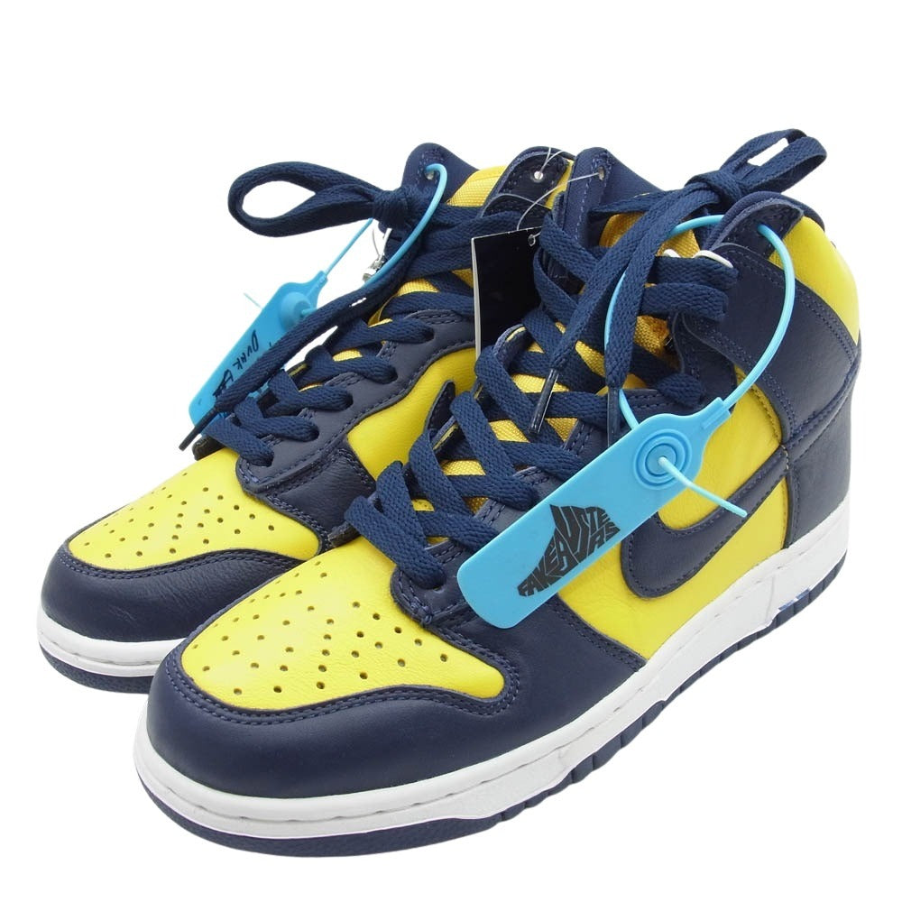 NIKE ナイキ CZ8149-700 DUNK HIGH SP MICHIGAN ダンクハイ ミシガン ハイカット スニーカー イエロー系 ネイビー系 25cm【新古品】【未使用】【中古】