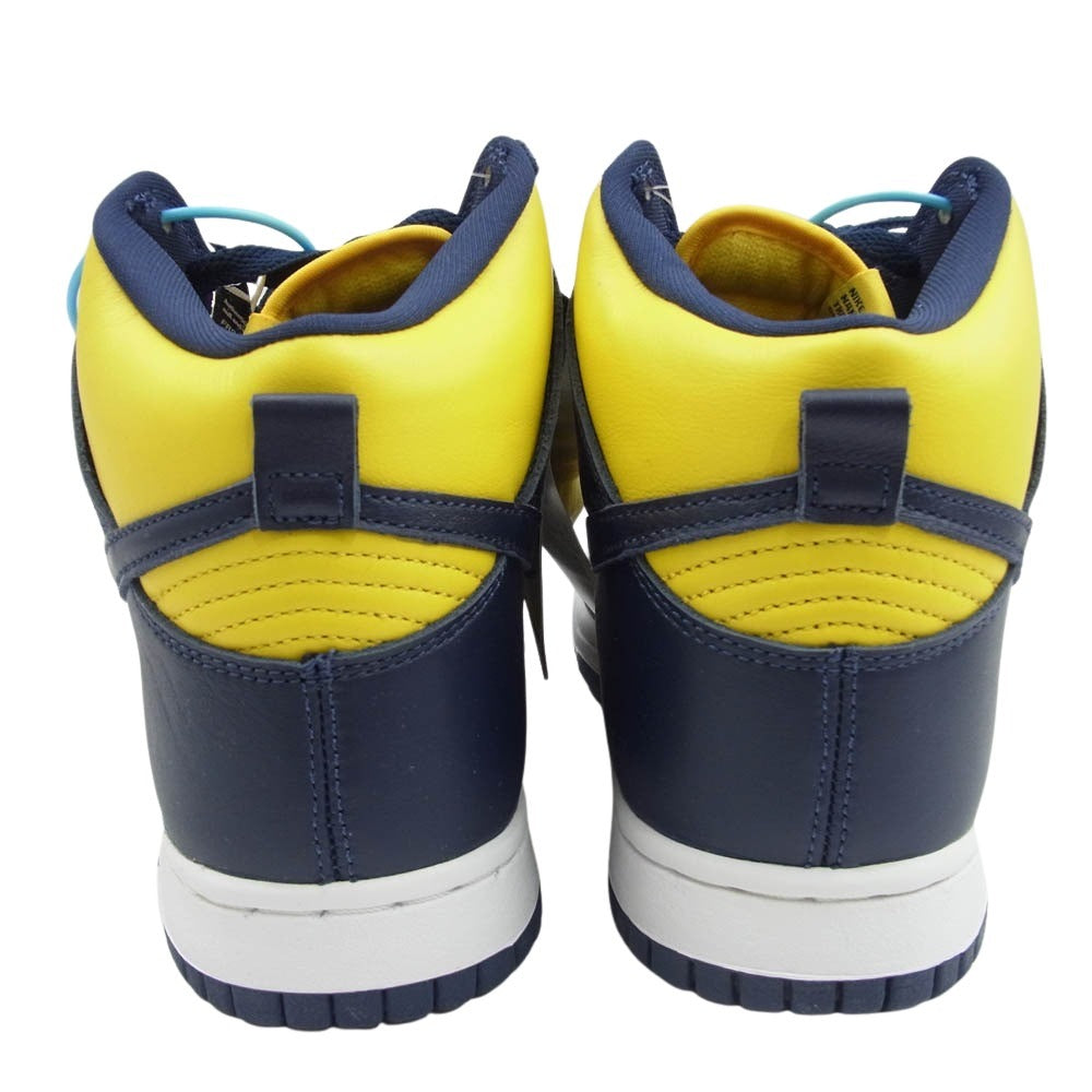 NIKE ナイキ CZ8149-700 DUNK HIGH SP MICHIGAN ダンクハイ ミシガン ハイカット スニーカー イエロー系 ネイビー系 25cm【新古品】【未使用】【中古】