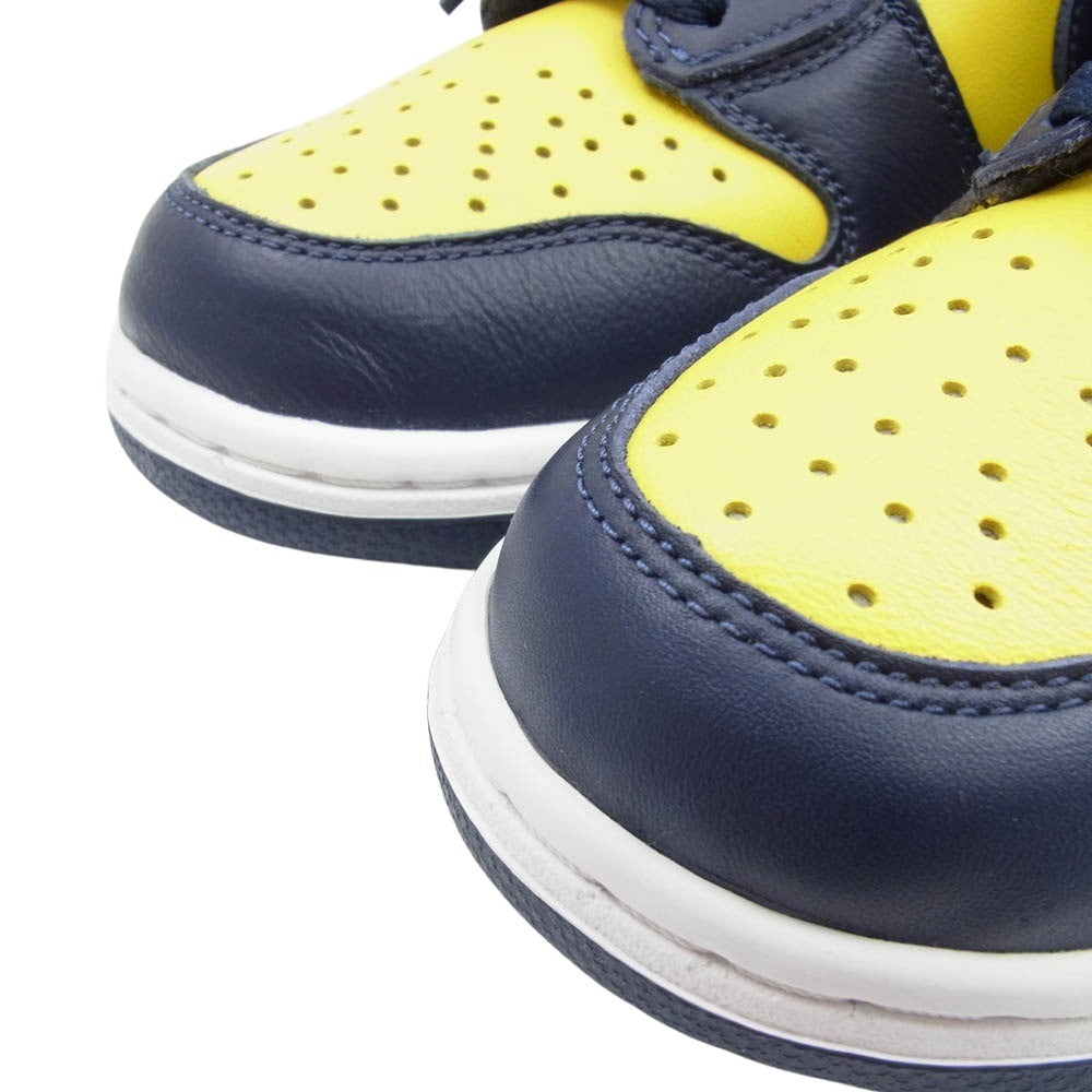 NIKE ナイキ CZ8149-700 DUNK HIGH SP MICHIGAN ダンクハイ ミシガン ハイカット スニーカー イエロー系 ネイビー系 25cm【新古品】【未使用】【中古】