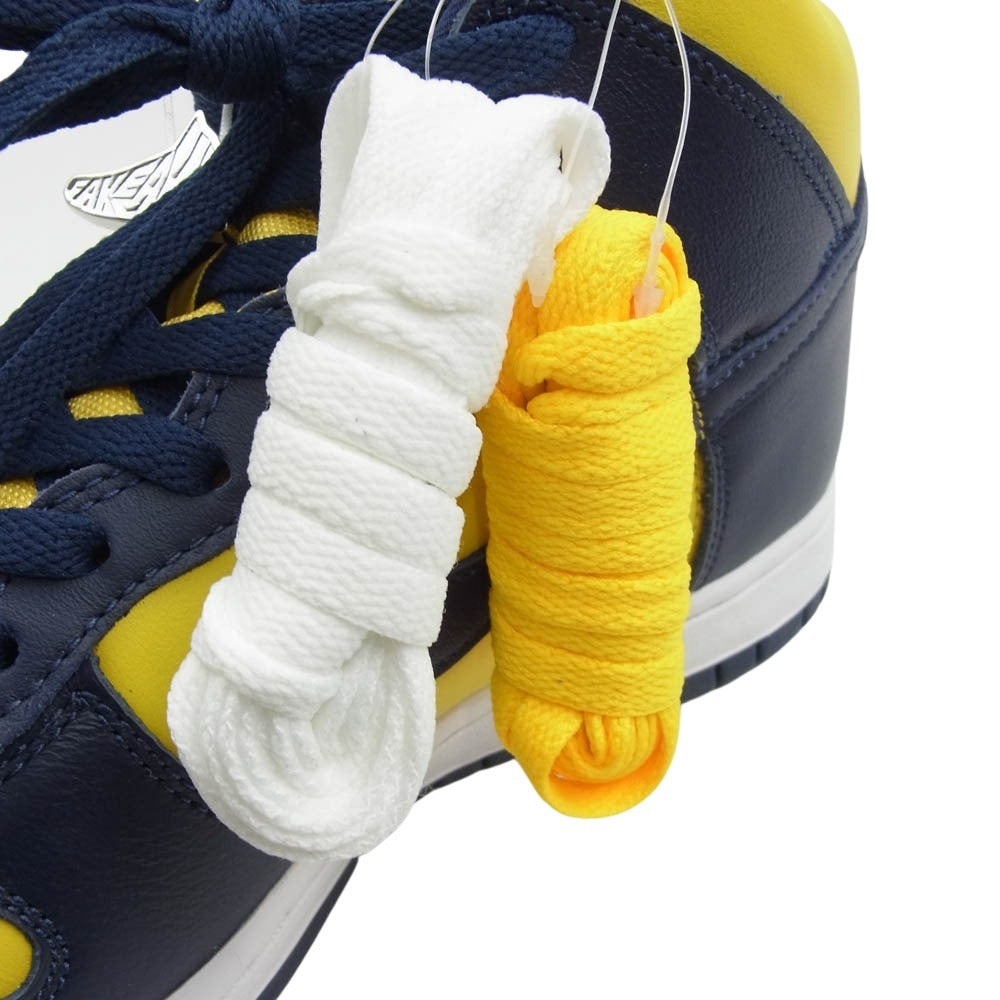 NIKE ナイキ CZ8149-700 DUNK HIGH SP MICHIGAN ダンクハイ ミシガン ハイカット スニーカー イエロー系 ネイビー系 25cm【新古品】【未使用】【中古】