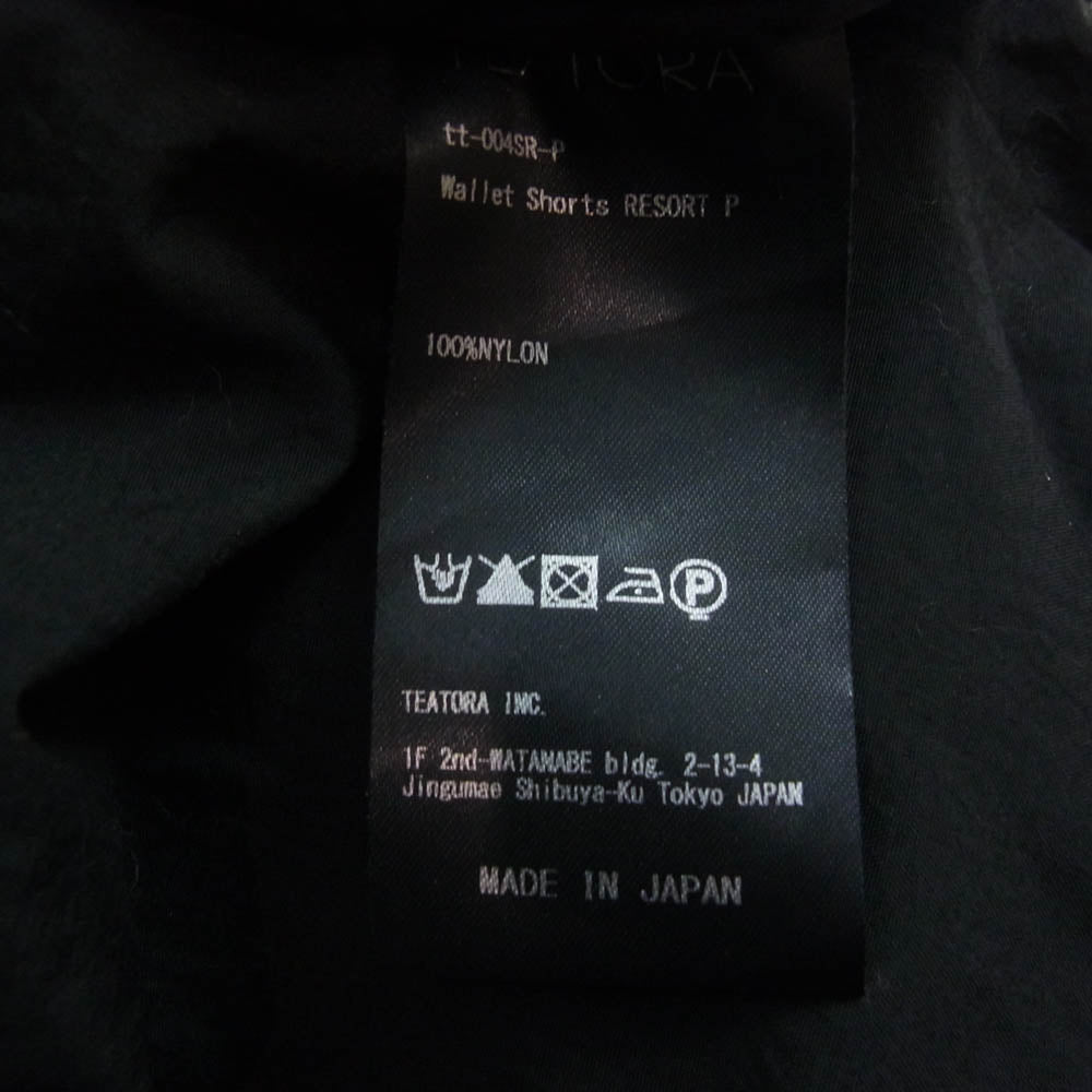 TEATORA テアトラ Wallet Shorts RESORT LP ナイロン ショーツ ショートパンツ ブラック系 5【中古】