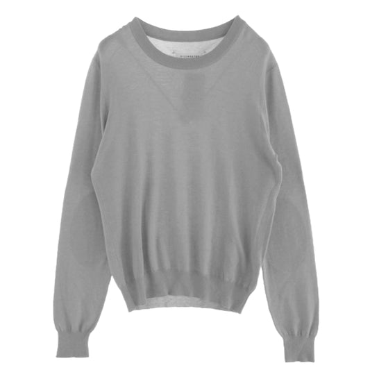 MAISON MARGIELA メゾンマルジェラ S50HA0959 S17364 エルボーパッチ コットン ウール ニット セーター グレー系 M【中古】