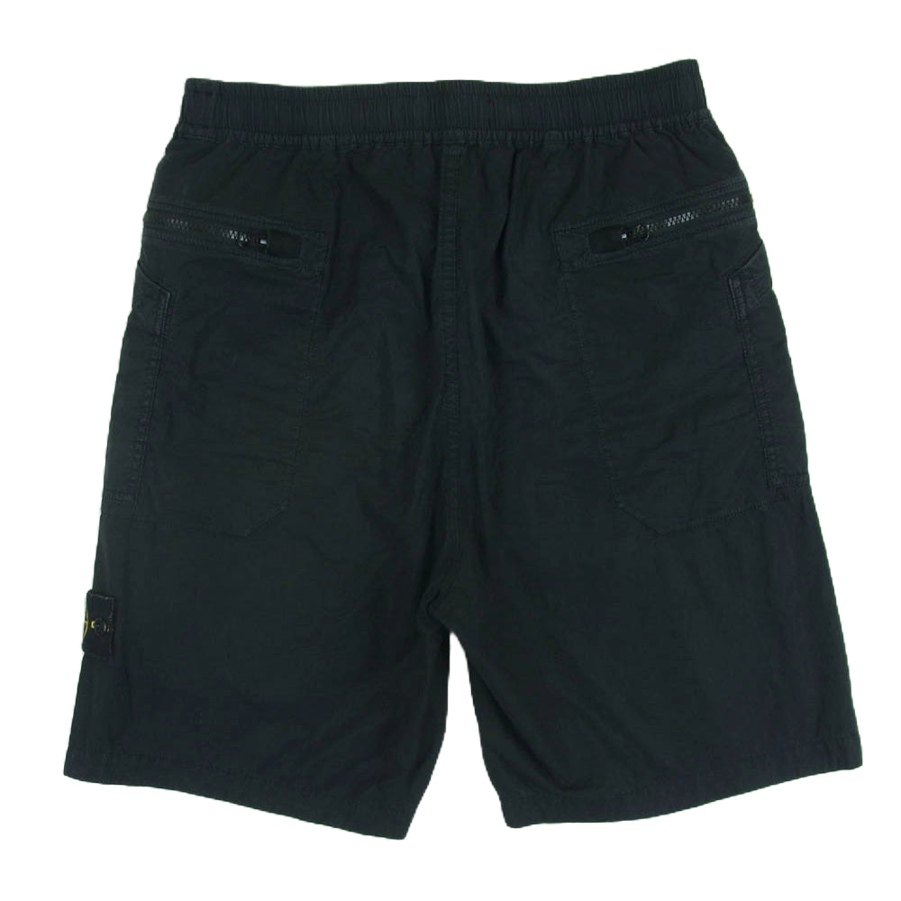 STONE ISLAND ストーンアイランド 22SS 7615L0403 ガーメントダイ ストレッチ コットン ポプリンシャーリング ショーツ ショート パンツ ブラック系 W30【中古】