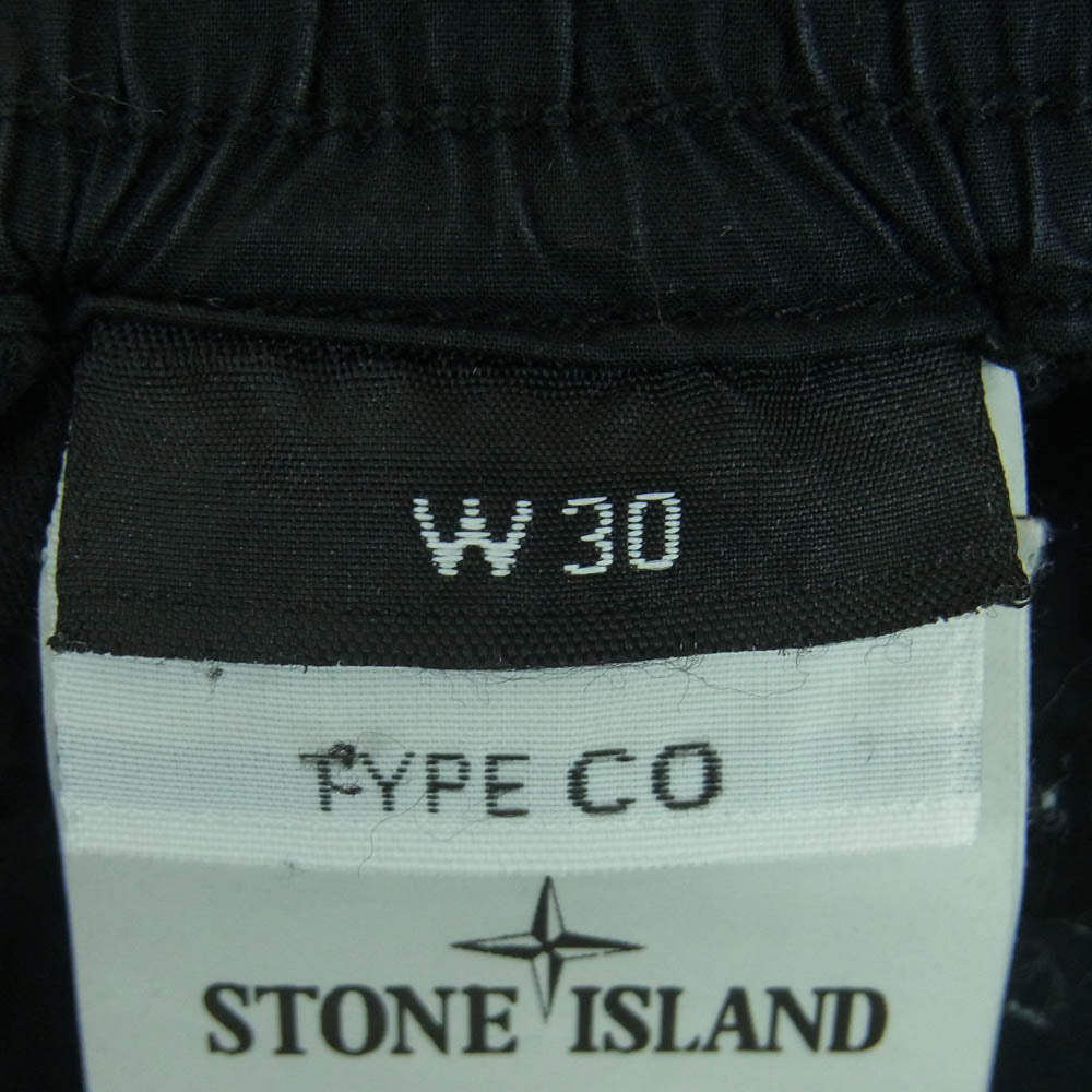 STONE ISLAND ストーンアイランド 22SS 7615L0403 ガーメントダイ ストレッチ コットン ポプリンシャーリング ショーツ ショート パンツ ブラック系 W30【中古】