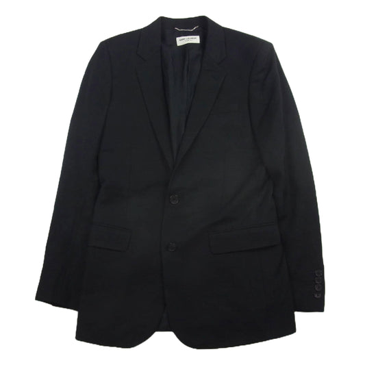 SAINT LAURENT サンローラン エディ期 シングルブレスト 2B テーラード ジャケット ブラック系 44【中古】