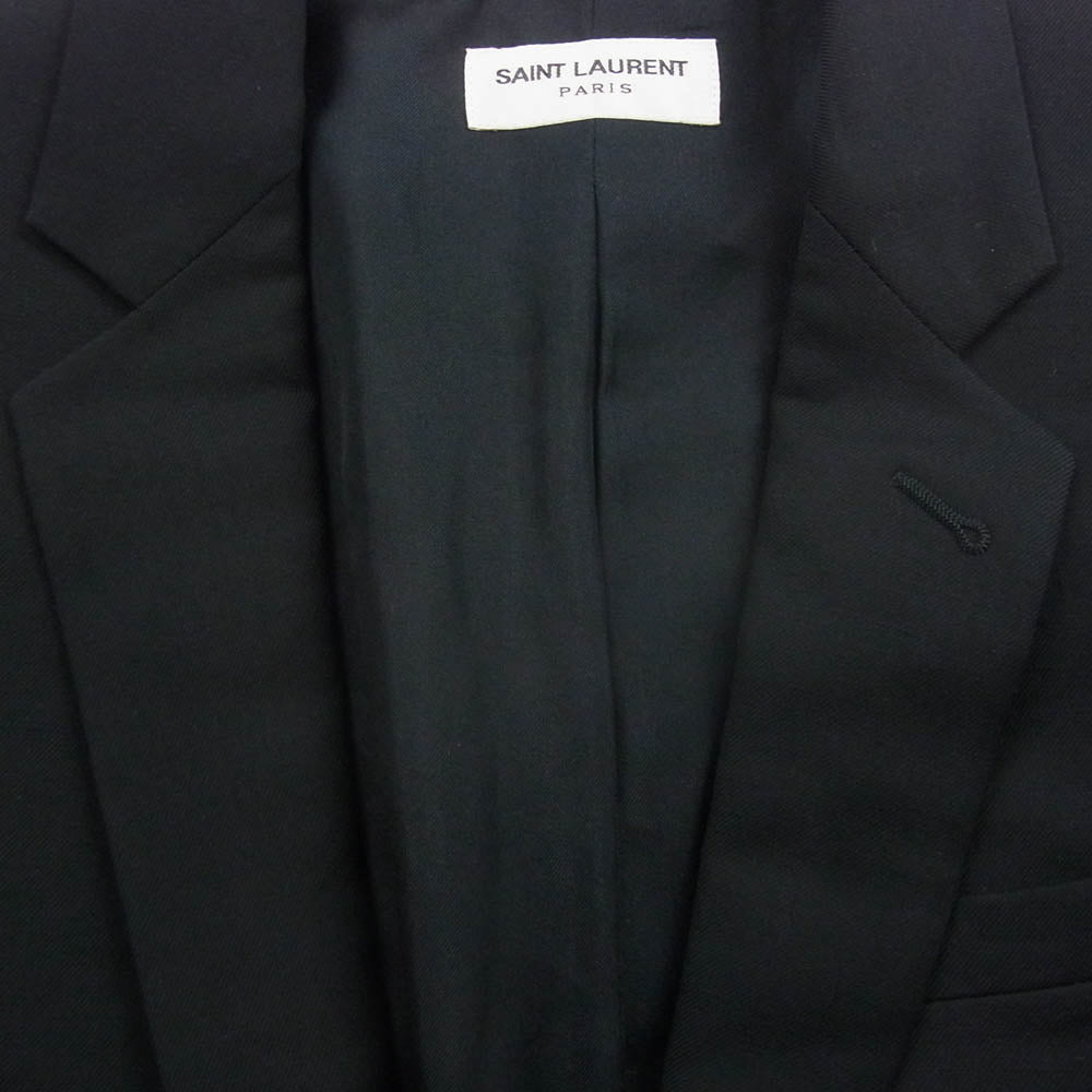 SAINT LAURENT サンローラン エディ期 シングルブレスト 2B テーラード ジャケット ブラック系 44【中古】