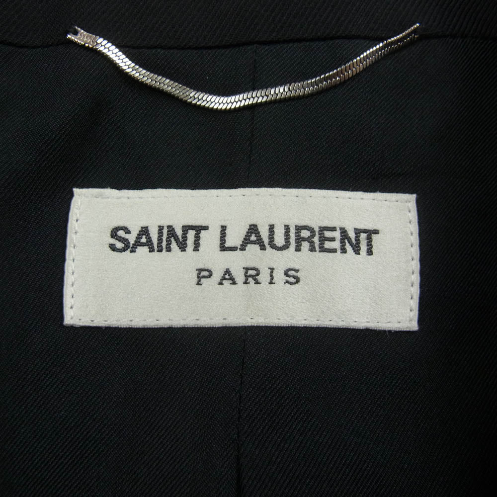 SAINT LAURENT サンローラン エディ期 シングルブレスト 2B テーラード ジャケット ブラック系 44【中古】