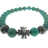 CHROME HEARTS クロムハーツ（原本無） BEAD Bracelet Turquoise 8mm クロスボール ターコイズ シルバー ビーズ ブレスレット シルバー系 ライトブルー系【中古】