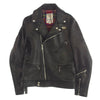 Lewis Leathers ルイスレザー 441TR CYCLONE JACKET ラットランドシープ タータンチェック サイクロン ダブル ライダース ジャケット ブラック系 38【中古】