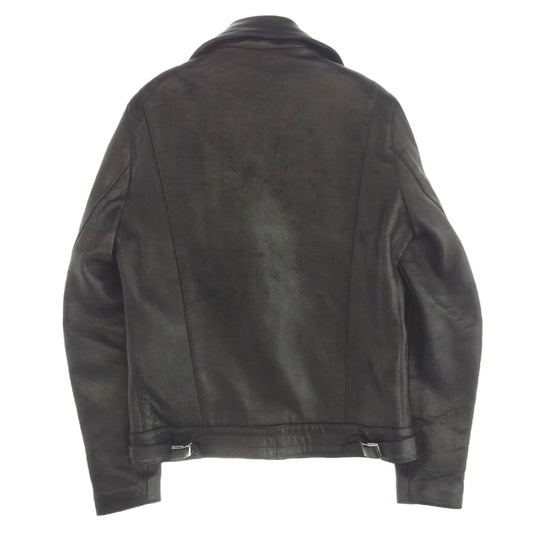 Lewis Leathers ルイスレザー 441TR CYCLONE JACKET ラットランドシープ タータンチェック サイクロン ダブル ライダース ジャケット ブラック系 38【中古】