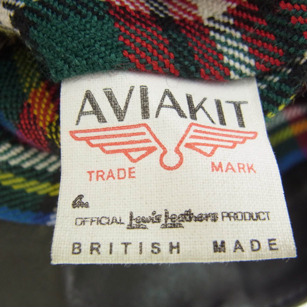 Lewis Leathers ルイスレザー 441TR CYCLONE JACKET ラットランドシープ タータンチェック サイクロン ダブル ライダース ジャケット ブラック系 38【中古】