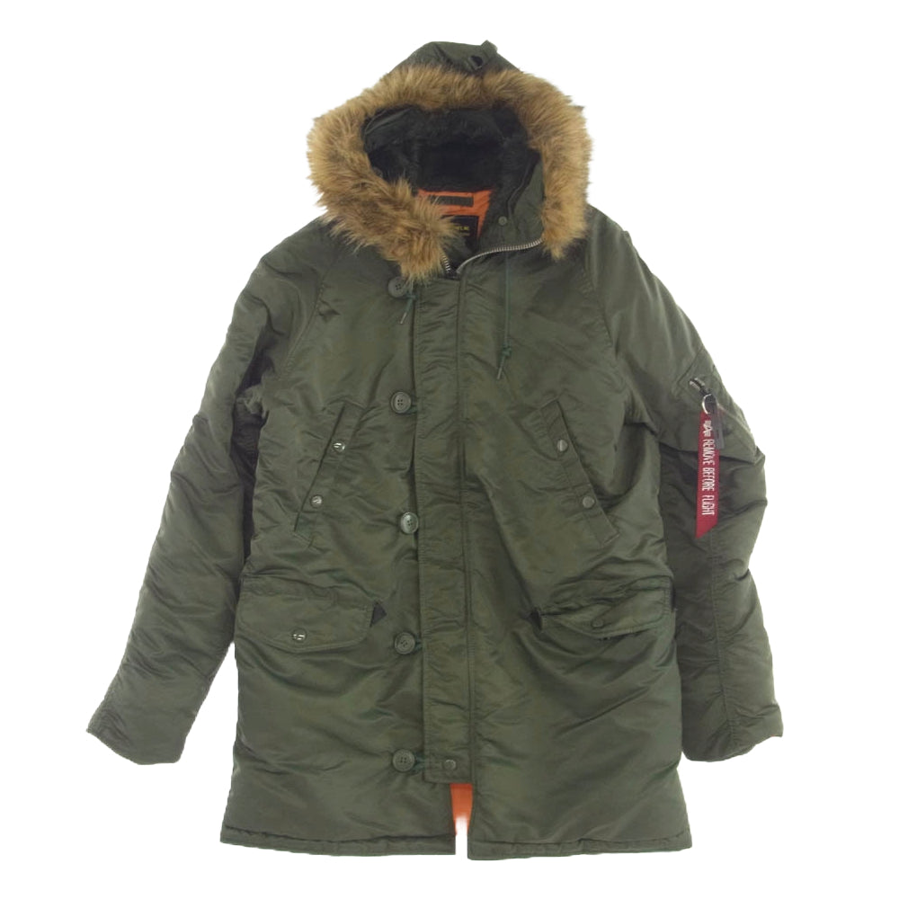 ALPHA アルファ MJN31210C1 N-3B SLIM FIT JACKET スリム フィット フライト ジャケット カーキ系 XL【美品】【中古】