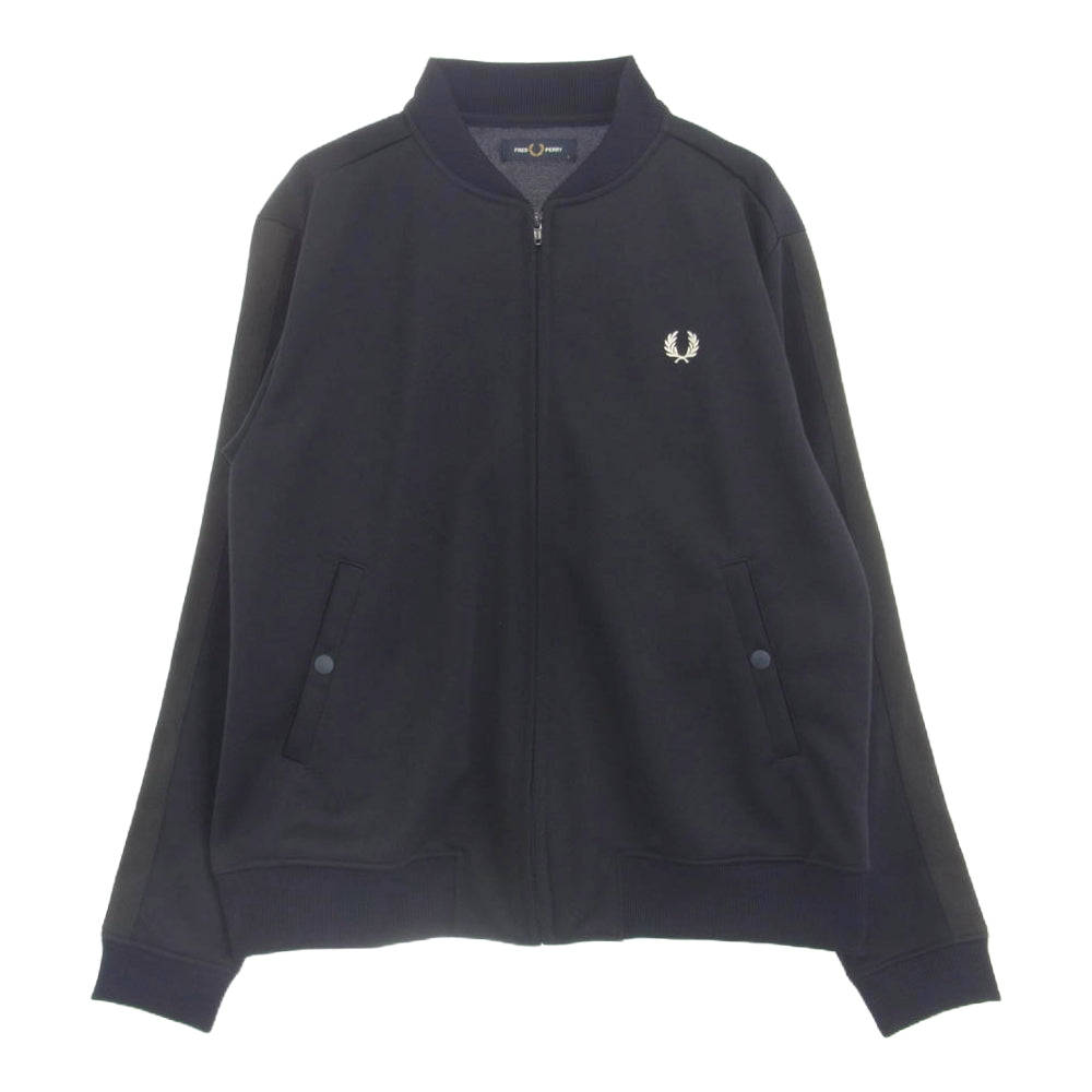FRED PERRY フレッドペリー F2624 BOMBER JACKET ボンバー トラック ジャケット ネイビー系 L【中古】