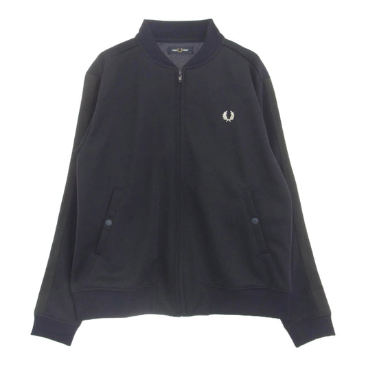 FRED PERRY フレッドペリー F2624 BOMBER JACKET ボンバー トラック ジャケット ネイビー系 L【中古】