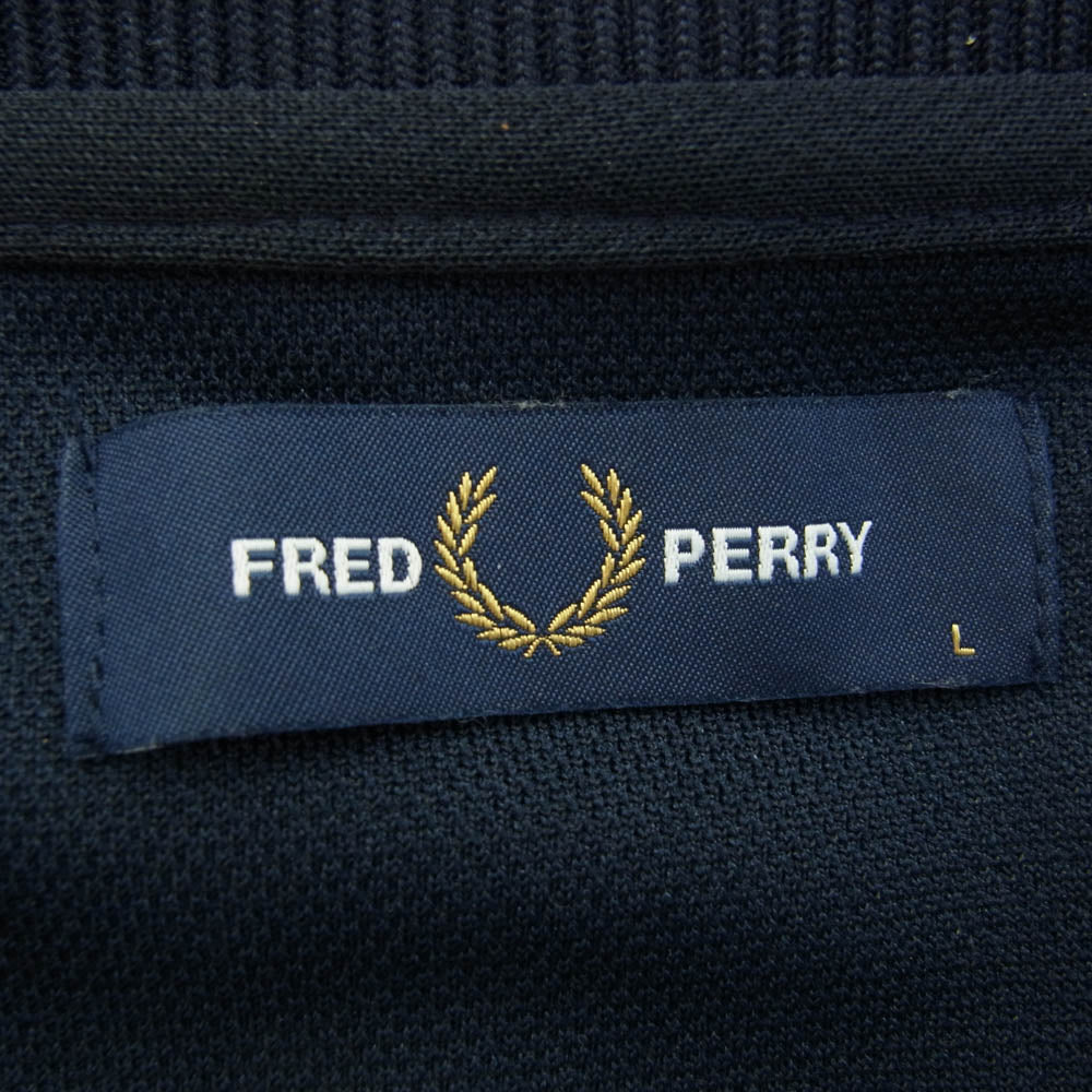 FRED PERRY フレッドペリー F2624 BOMBER JACKET ボンバー トラック ジャケット ネイビー系 L【中古】