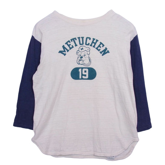 WAREHOUSE ウエアハウス プリント 7分袖 ベースボール Tシャツ ネイビー系 L【中古】