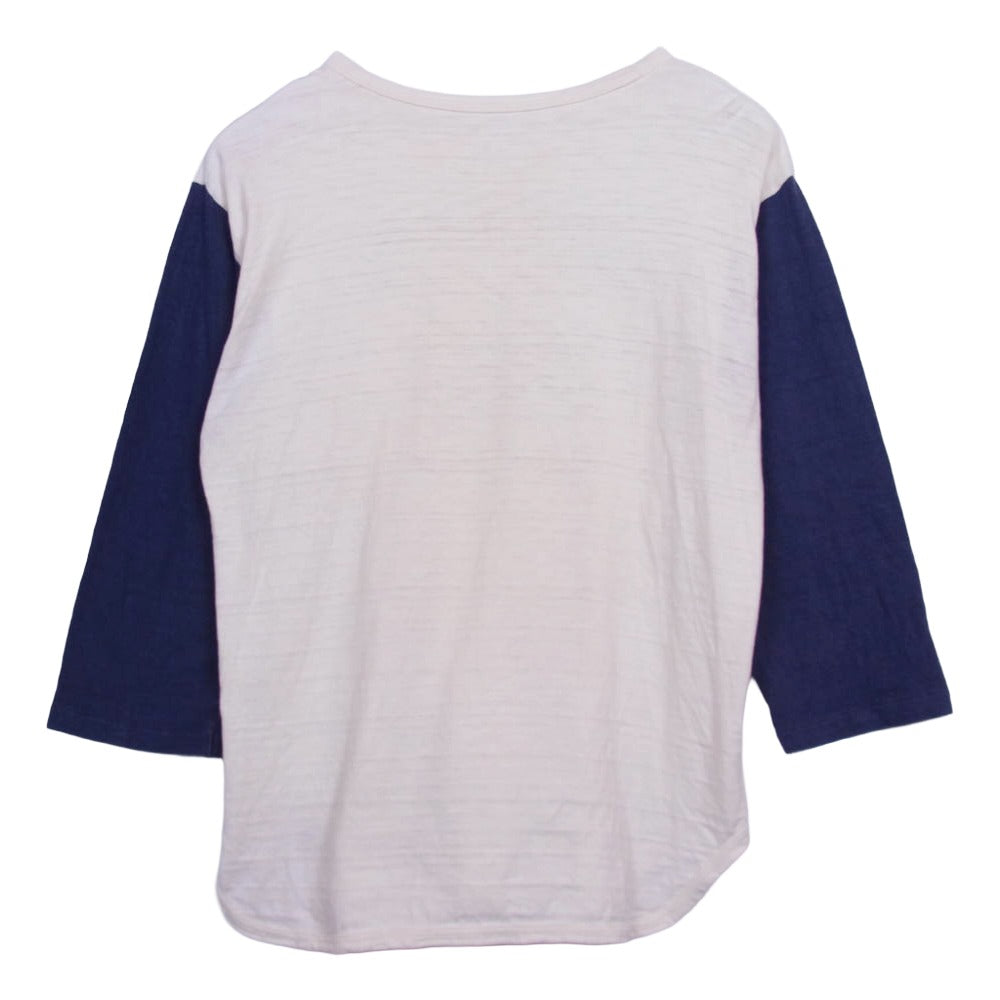 WAREHOUSE ウエアハウス プリント 7分袖 ベースボール Tシャツ ネイビー系 L【中古】