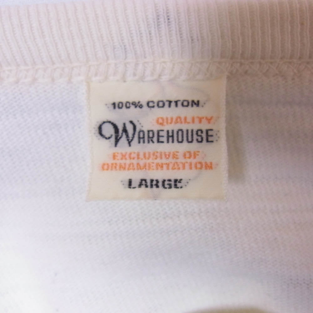 WAREHOUSE ウエアハウス プリント 7分袖 ベースボール Tシャツ ネイビー系 L【中古】