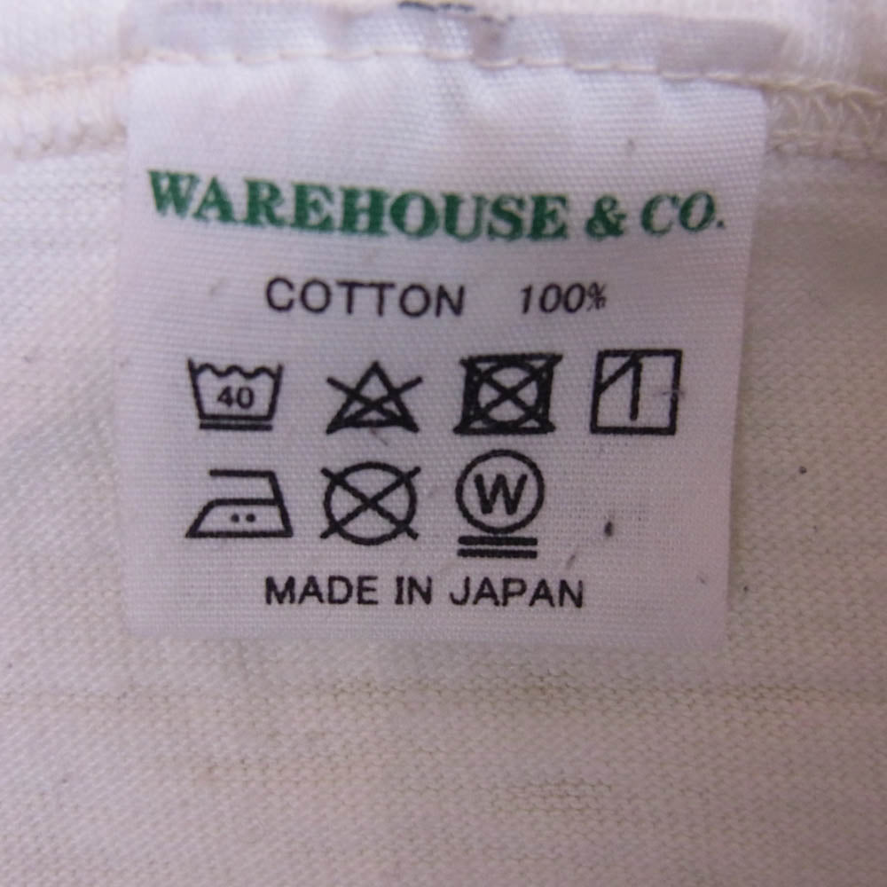 WAREHOUSE ウエアハウス プリント 7分袖 ベースボール Tシャツ ネイビー系 L【中古】
