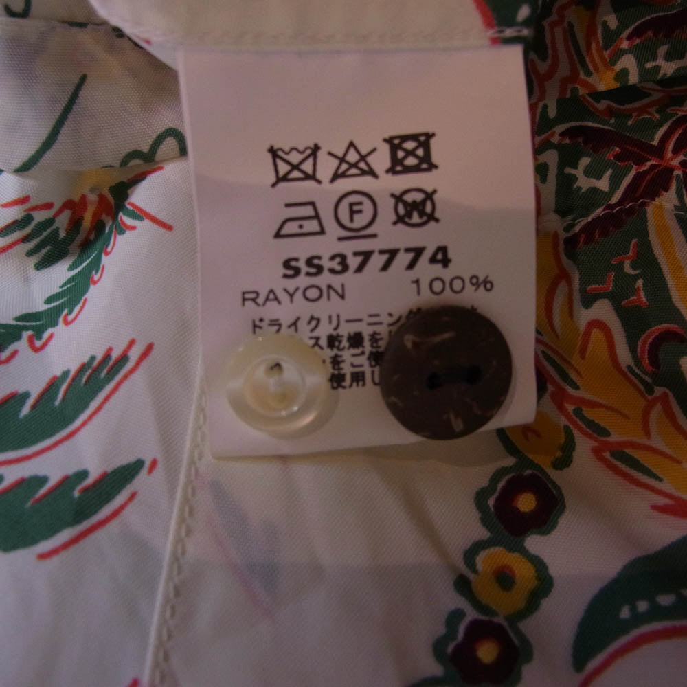 SUN SURF サンサーフ SS37774 RAYON S/S DREAMS AND PINEAPPLE 洋柄 半袖 アロハ ハワイアン シャツ グリーン系 L【中古】