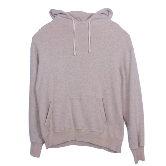 WAREHOUSE ウエアハウス Set In Hood 2本針フード 無地 パーカー ベージュ系 40【中古】