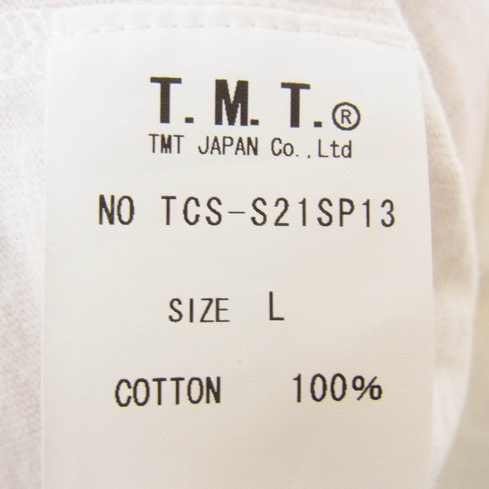 TMT ティーエムティー TCS-S21SP13 プリント 半袖 Tシャツ カットソー ホワイト系 L【中古】