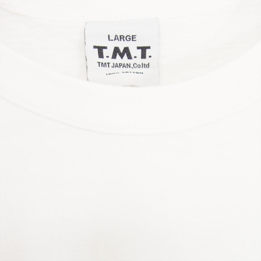 TMT ティーエムティー TCS-S1809 S/SL ラフィー天竺 TEE スカル 半袖 カットソー ホワイト系 L【中古】