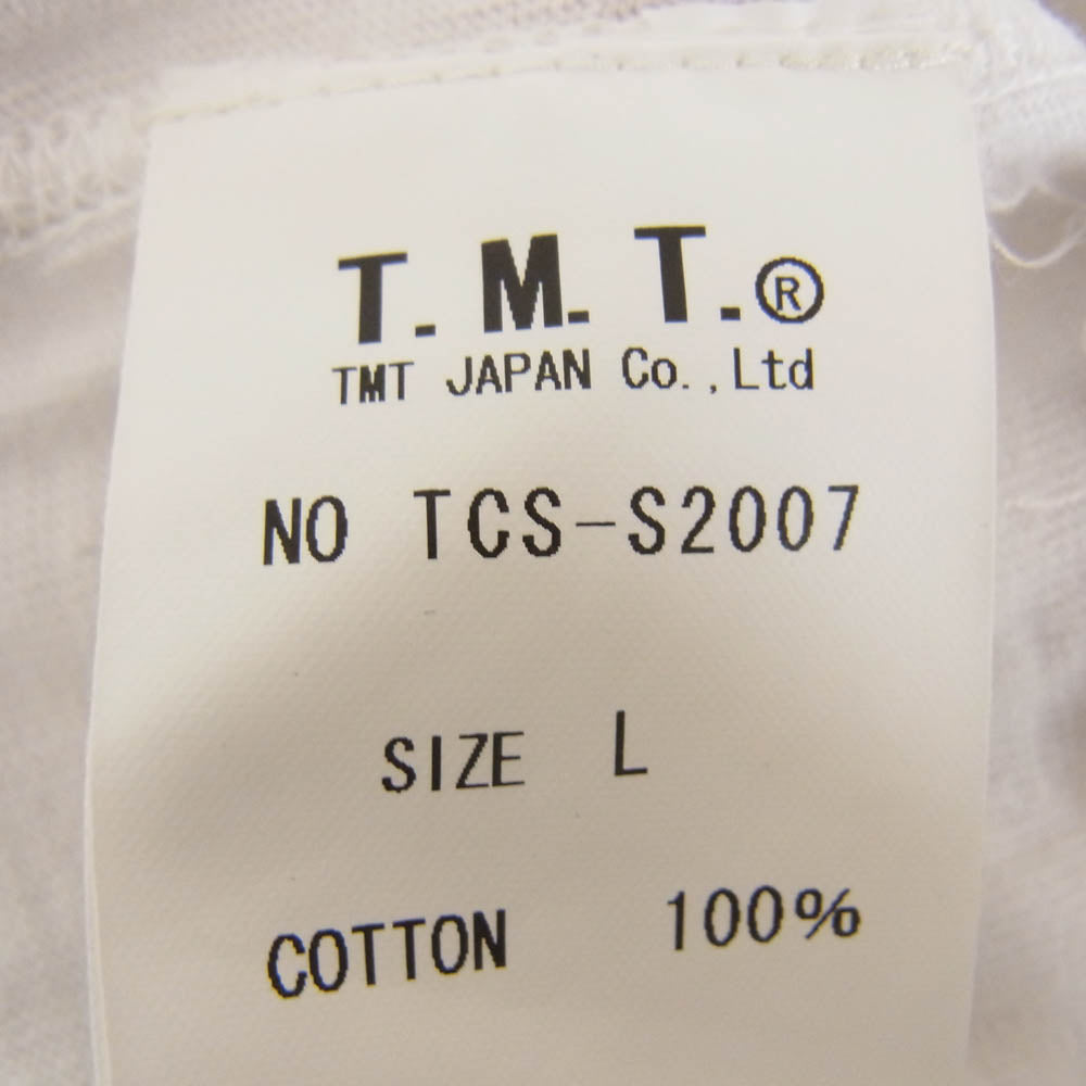 TMT ティーエムティー TCS-S2007 ワンポイント ポケット 半袖 Tシャツ ホワイト系 L【中古】